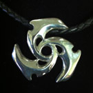 Tribal Dolphin Sterling Silver Pendant (with donation)