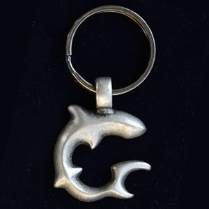 Tribal Shark Pewter Keyring