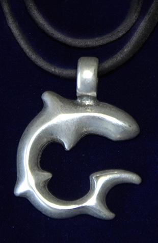 Tribal Shark Pewter Pendant